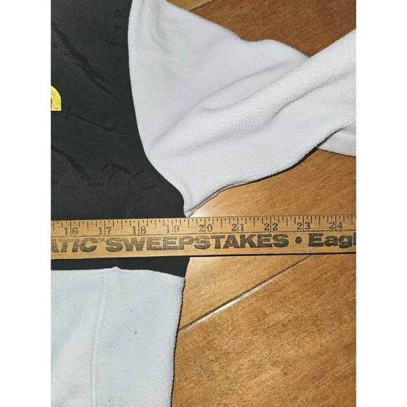 The North Face Men’s Small Half Zip Black Cream Yellow Fleece Jacket Pockets - Picture 10 of 11